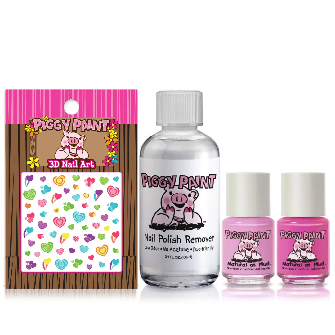 Piggy Paint I Love Pink Bundle neglelak hårfarve lyserød
