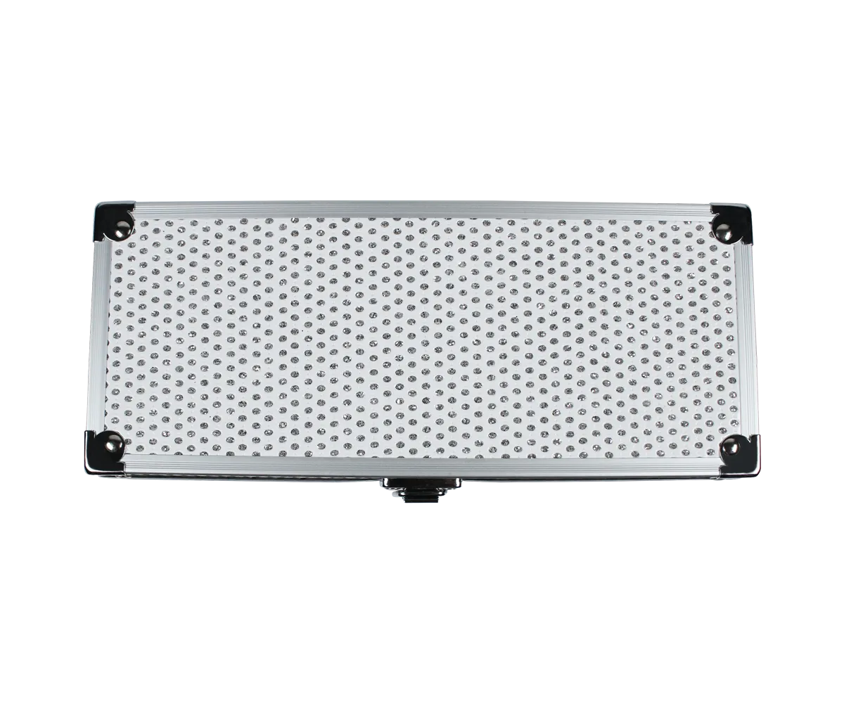 Emmi-Nail Penselbox Hvid/Sølv penselæske til 8 pensler