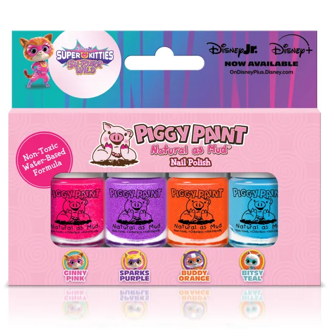 Piggy Paint SuperKitties 4-Polish Box Set neglelak 4 stk ugiftig