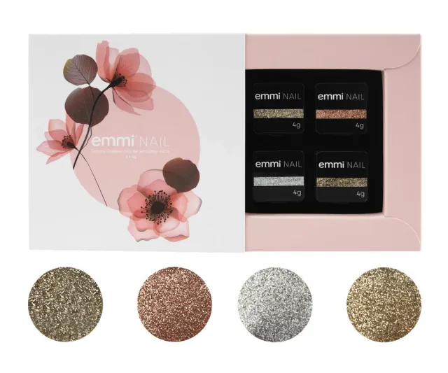 Emmi-Nail Creamy-ColorGel F474 glitter farvegel 4x4g dækkende