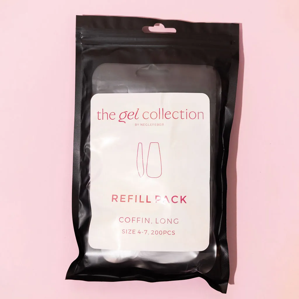 The Gel Collection Soft Gel Press On Tipper tips coffin long