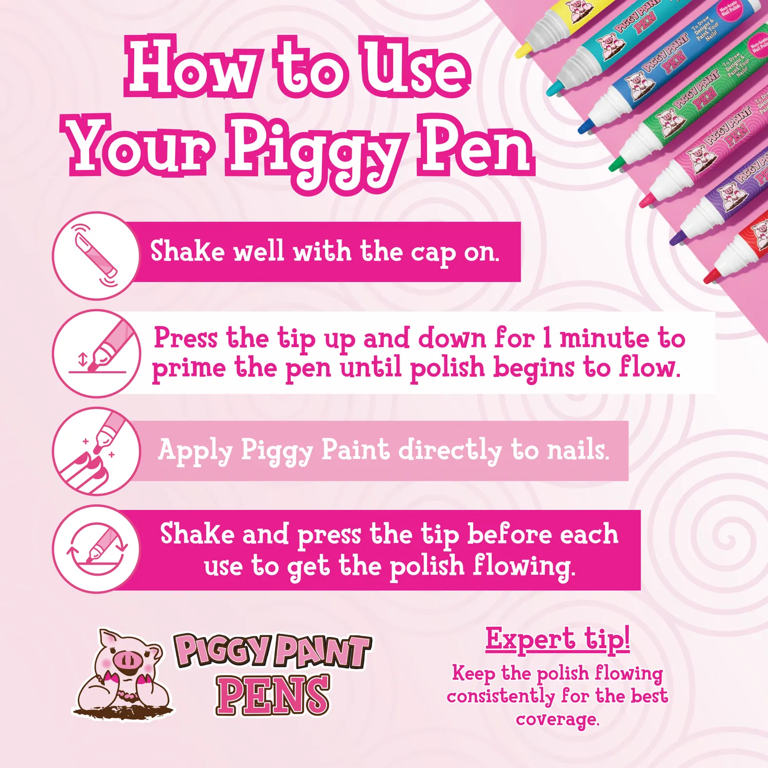 Piggy Paint Piggy Pen Display displaystativ 5 pladser