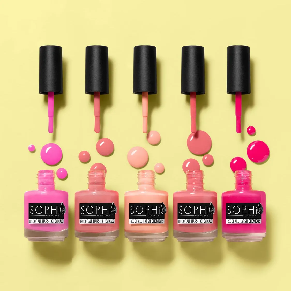 Piggy Paint SOPHi Berry Confident neglelak sæt 3x15ml lyserød