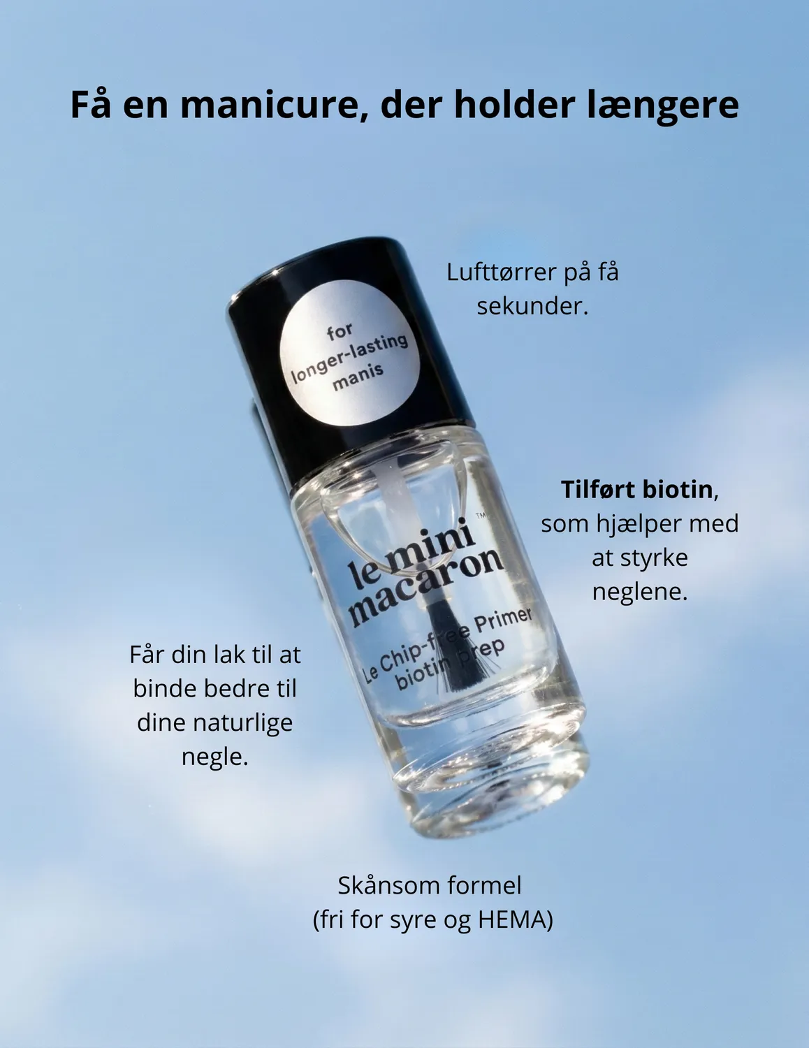 Le Mini Macaron Chip-Free Primer negleprimer biotin