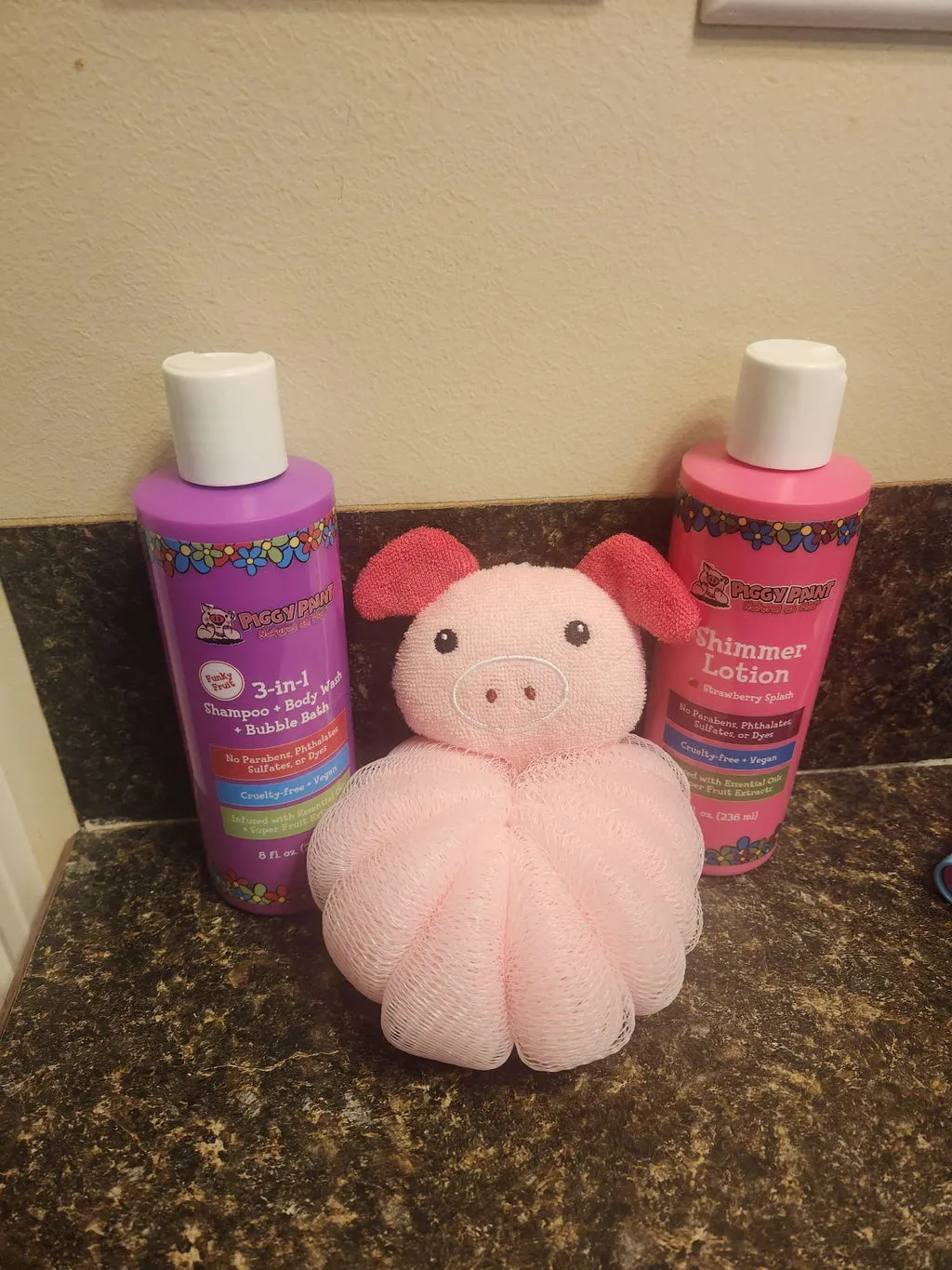 Piggy Paint Bath Besties badesæt 3 dele børnevenlig