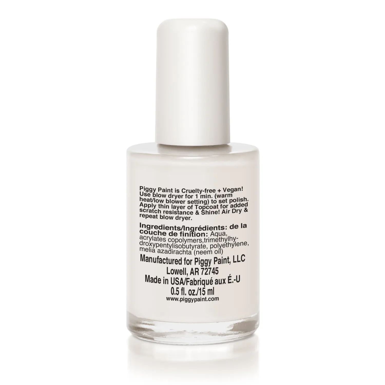 Piggy Paint Shine Topcoat overlak 15 ml klar gloss
