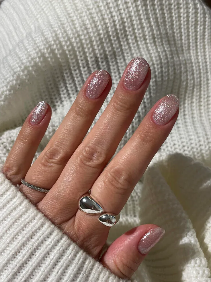 Le Mini Macaron Frosted gellak 8,5 ml sølv glimmer
