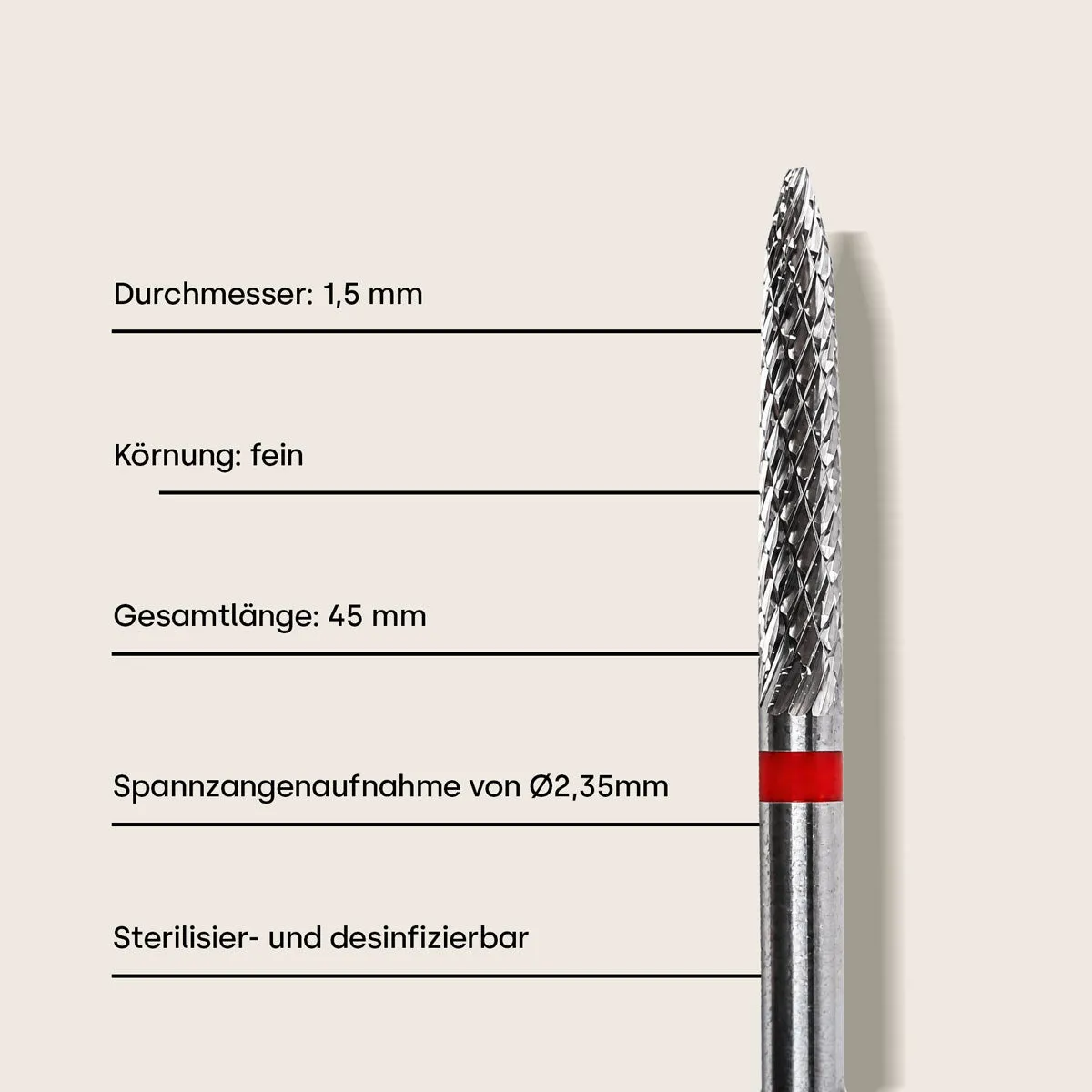 Emmi-Nail Bit Stift Fein fræserbit til neglebånd