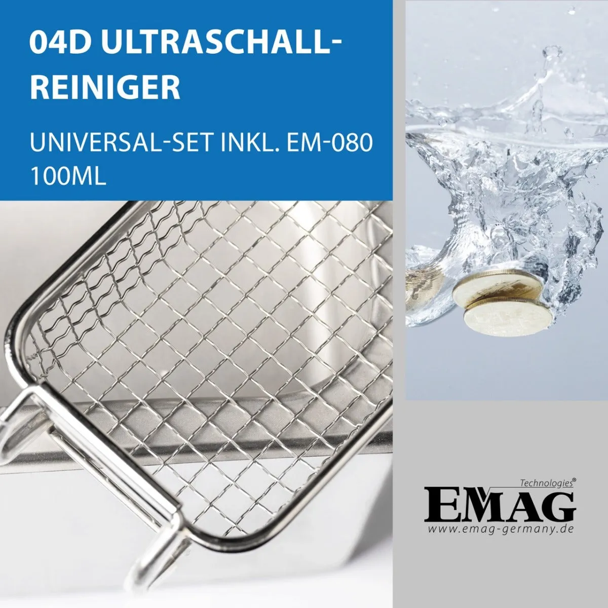 Emmi-Nail Emmi-04D ultralydsrenser 0,6 liter med timer