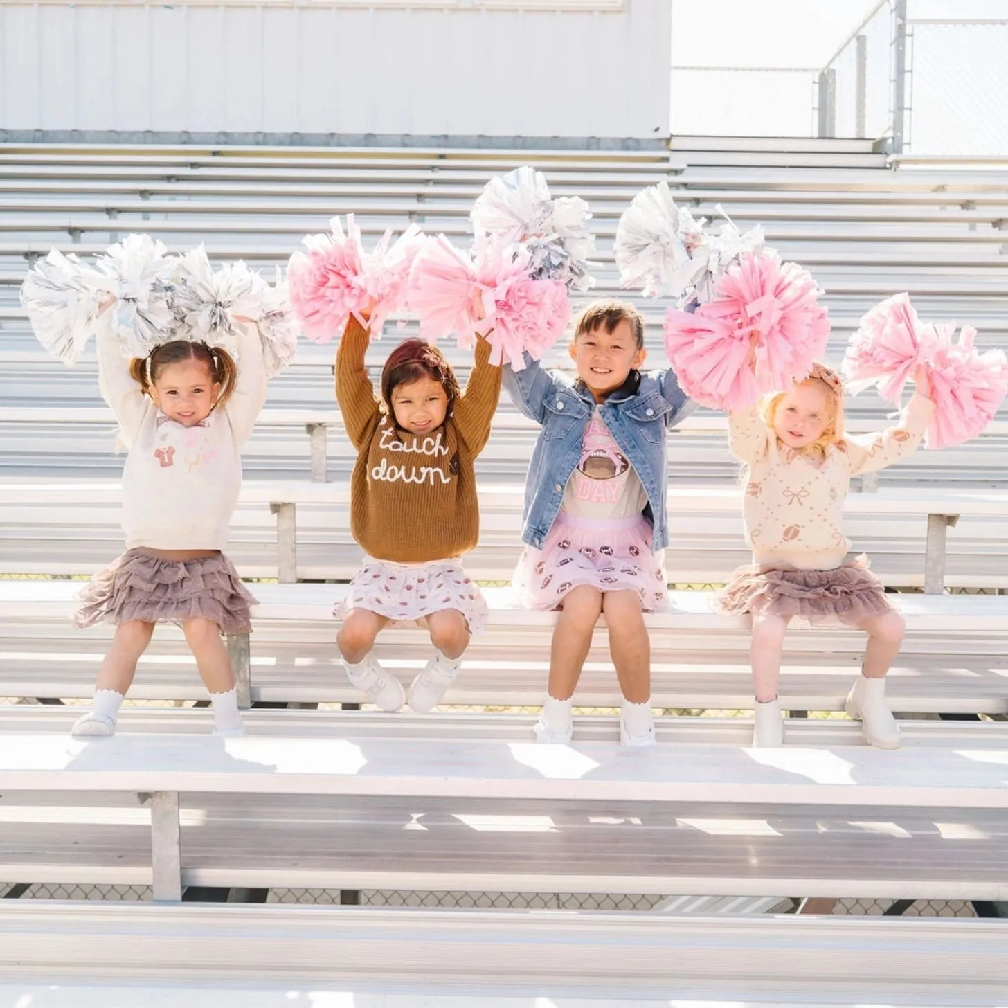 Piggy Paint Game Day Glitter Bow Clip Set hårespænder football 2 stk.
