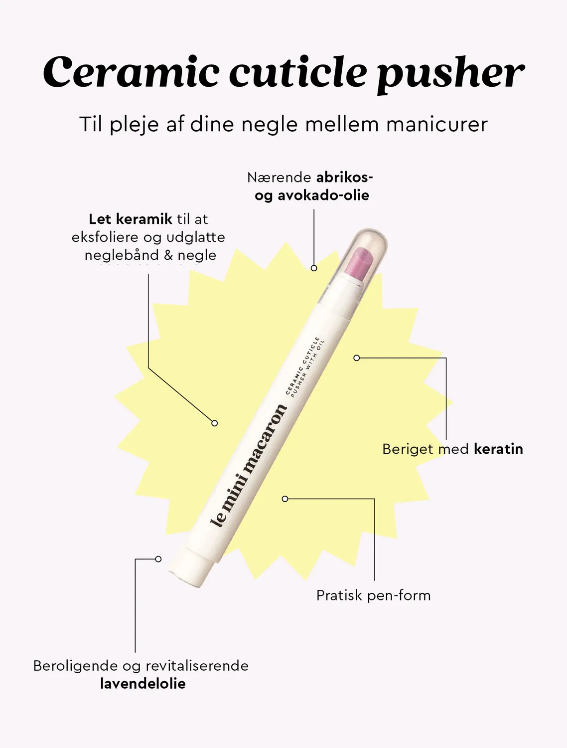 Le Mini Macaron Ceramice Cuticle Pen neglebåndsolie 1,5 ml