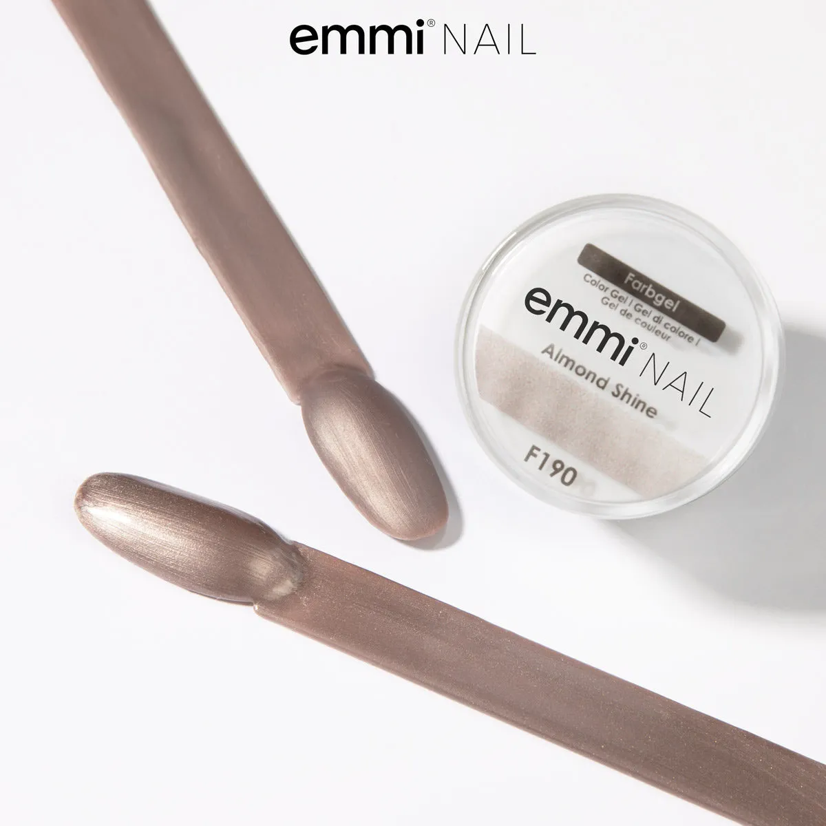 Emmi-Nail Farbgel Almond Shine F190 metallicgel brun 5 ml