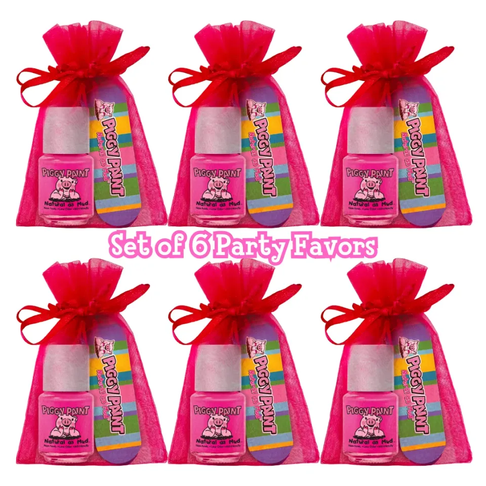 Piggy Paint Party Favors neglelak 6 sæt LOL mini