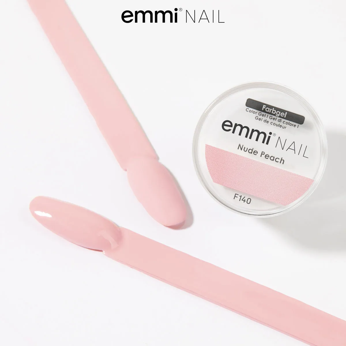 Emmi-Nail Nude Peach F140 farvegel nude fersken 5 ml