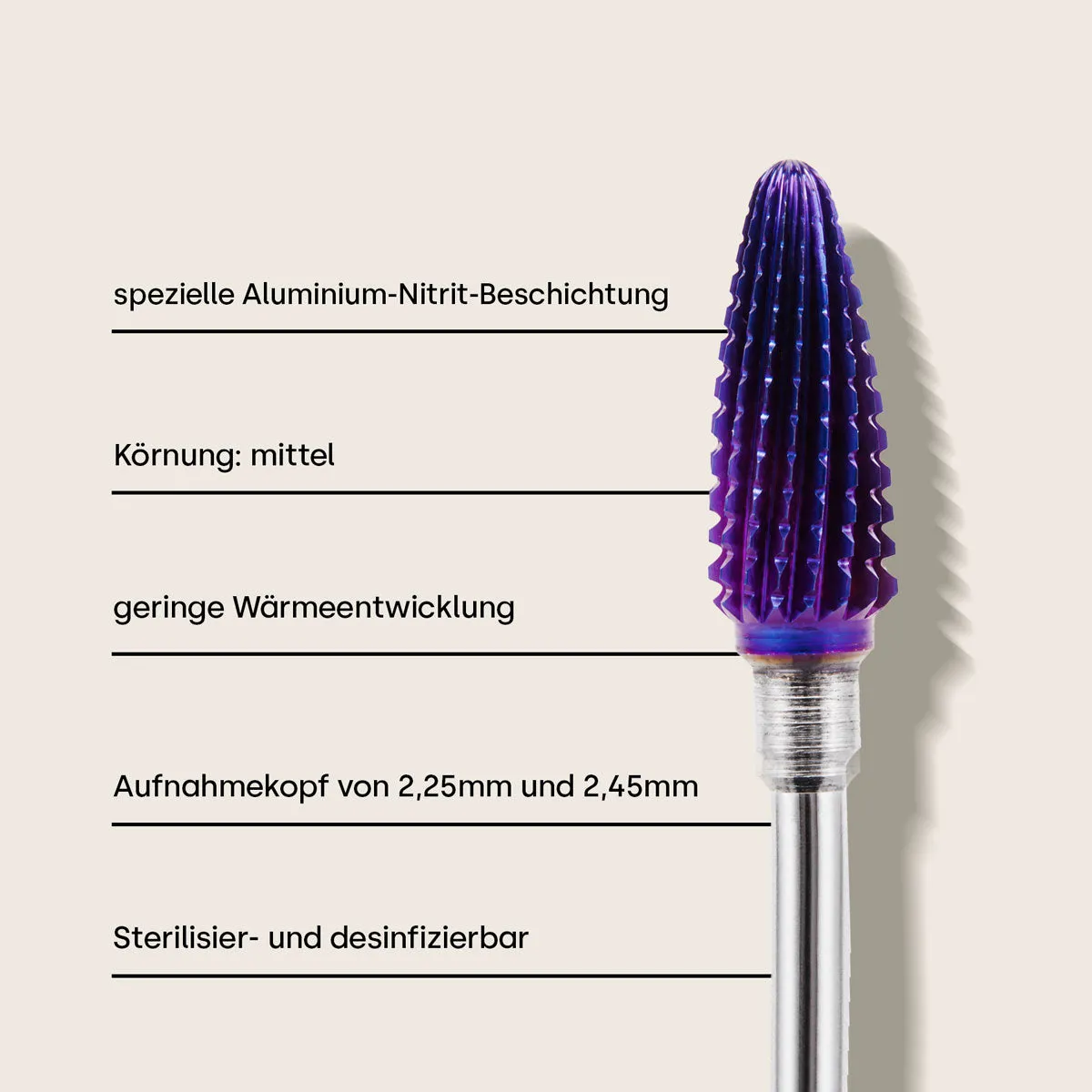Emmi-Nail Hartmetall-Bit fræsebit dråbe