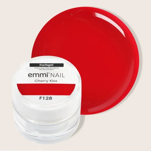 Emmi-Nail Farbgel Cherry Kiss farvegel 5 ml F128 kirsebærrød