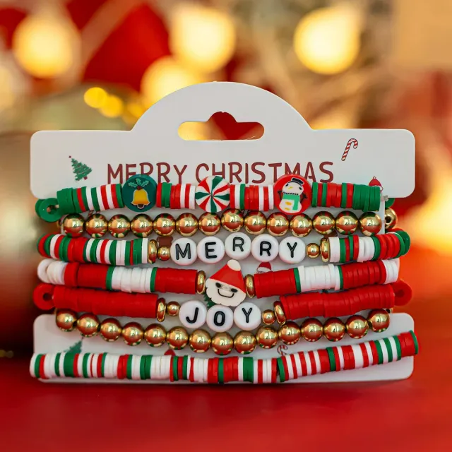 Piggy Paint Christmas Red Green armbåndssæt 7-pak
