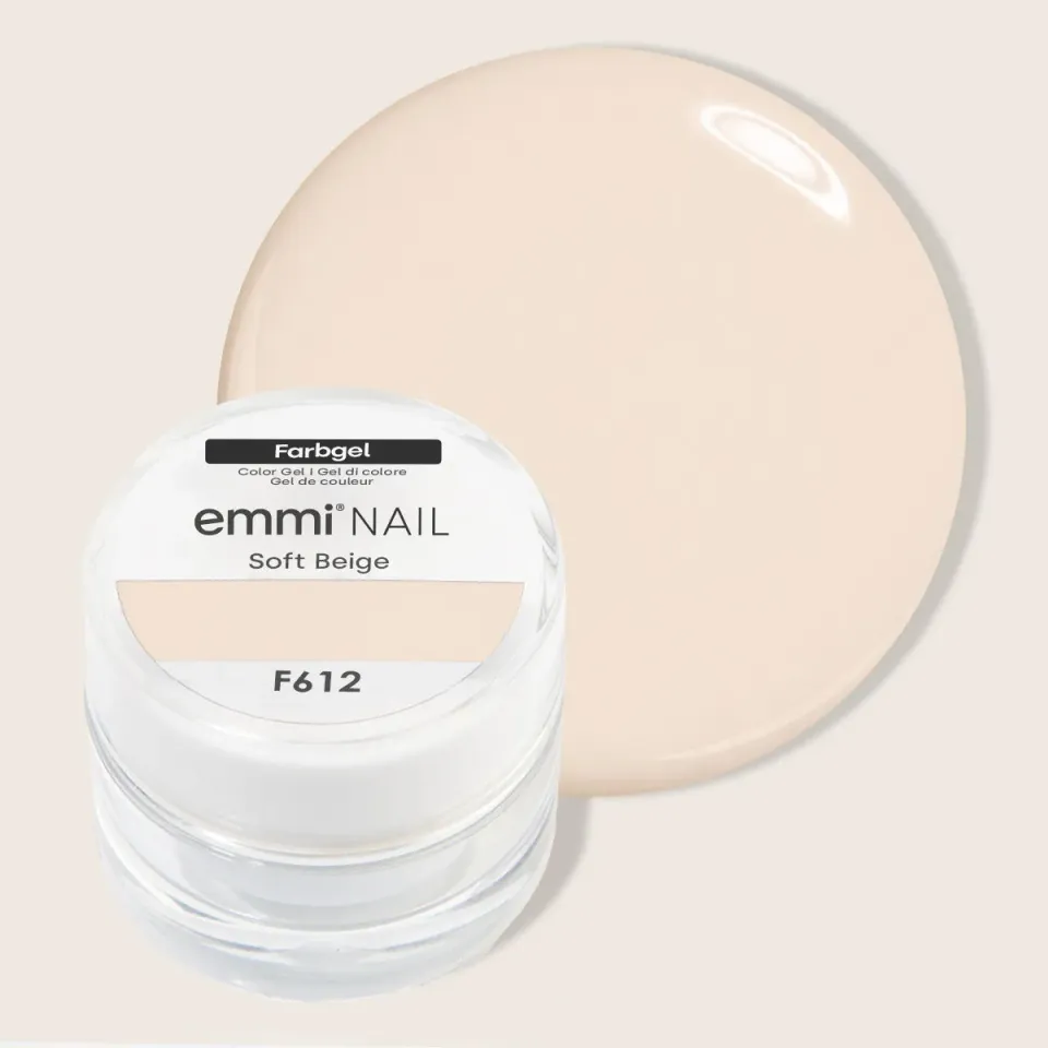 Emmi-Nail Farbgel F612 Soft Almond Beige farvegel 5ml dækkende