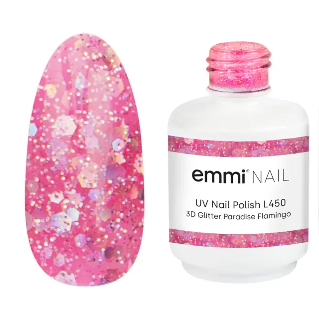 Emmi-Nail Shellac 3D Glitter Paradise L450 UV-lak pink