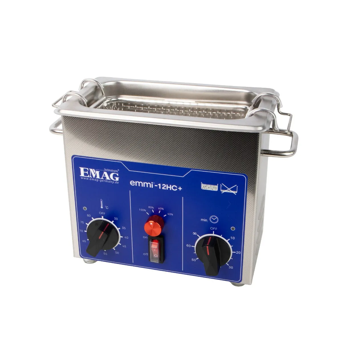 Emmi-Nail Emmi-12 HC PLUS ultralydsrenser 1,2L rustfri
