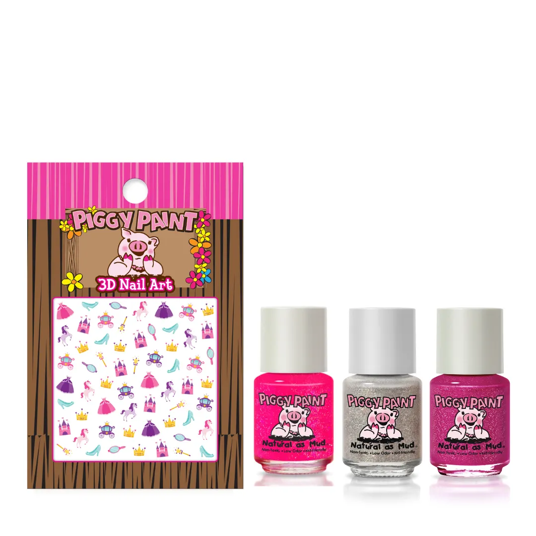 Piggy Paint So Sparkly glimmer- og neglelak sæt pink lilla
