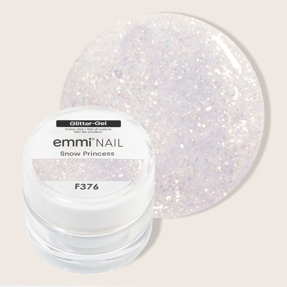 Emmi-Nail glitter farvegel med glimmer