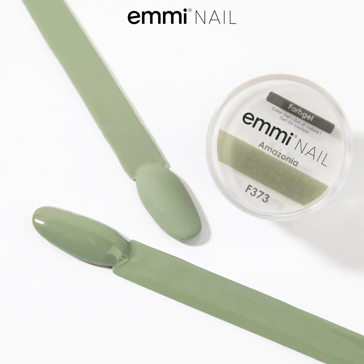 Emmi-Nail Farbgel Amazonia F373 farvegel 5ml grågrøn