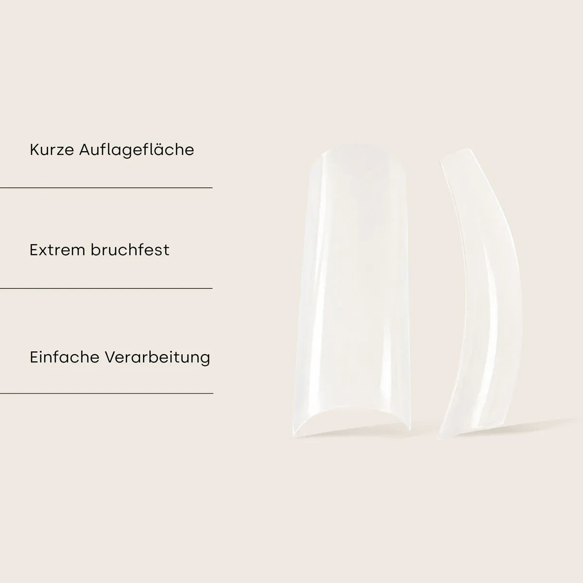 Emmi-Nail Tipkasten Curved Straight negletips 100 stk