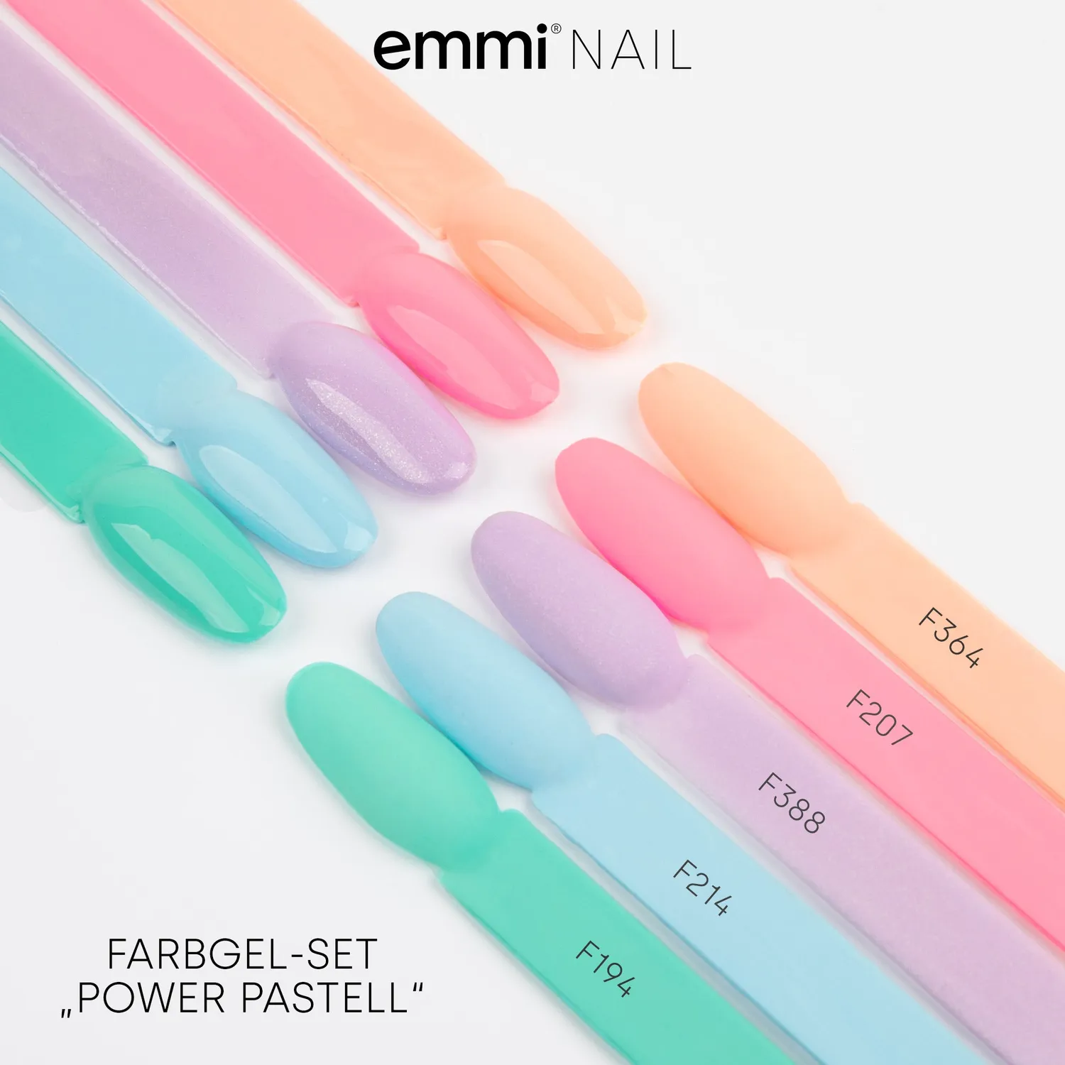 Emmi-Nail Farbgel farvegel sæt 5x5 ml stærk dækning