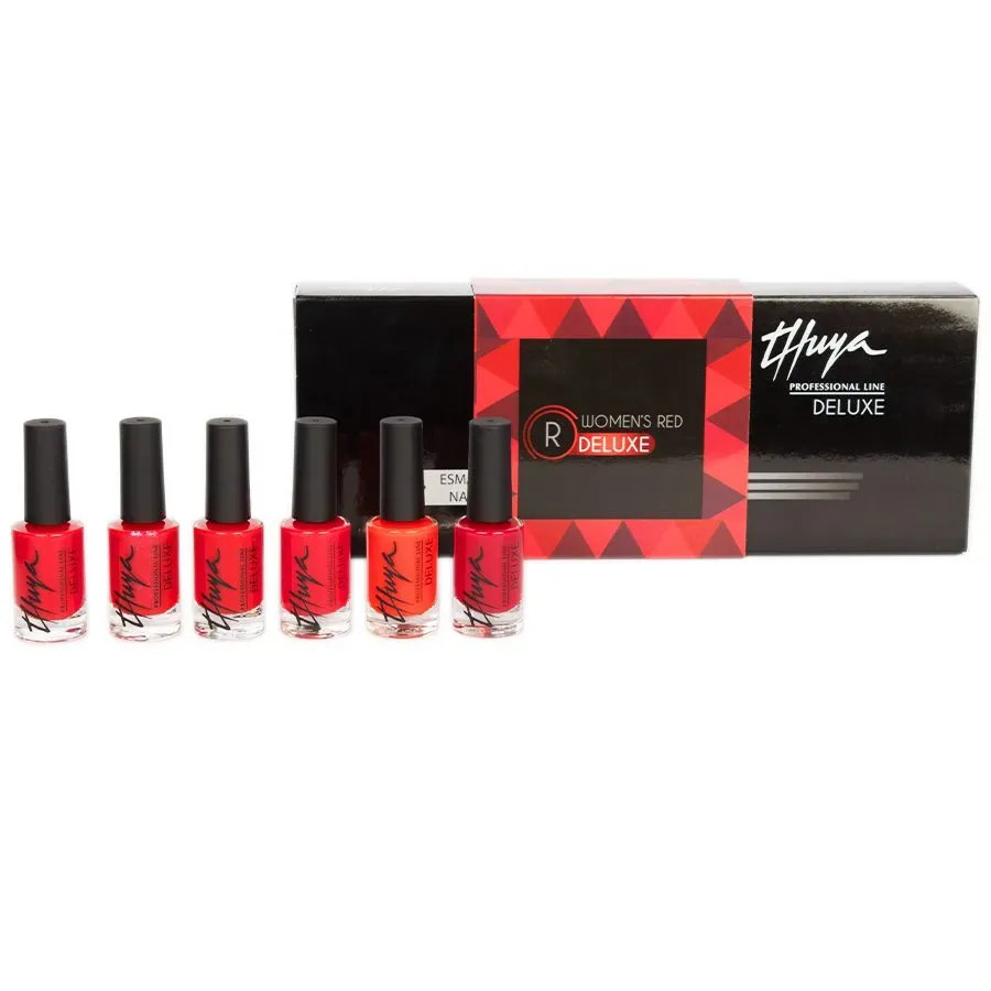 Evolution Gel Deluxe neglelak sæt 6 stk rød