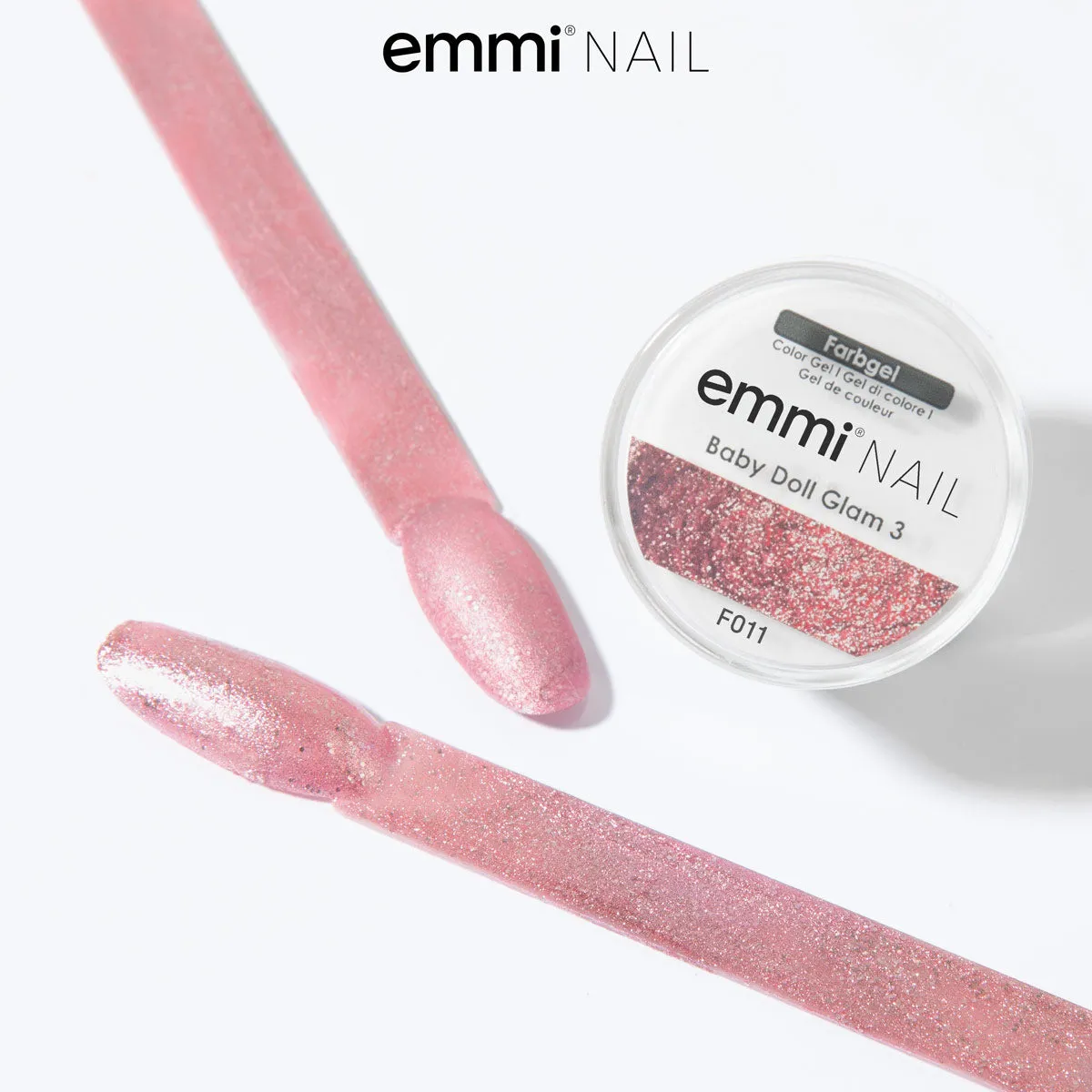 Emmi-Nail Baby Doll Glam 3 F011 farvegel 5ml glitter