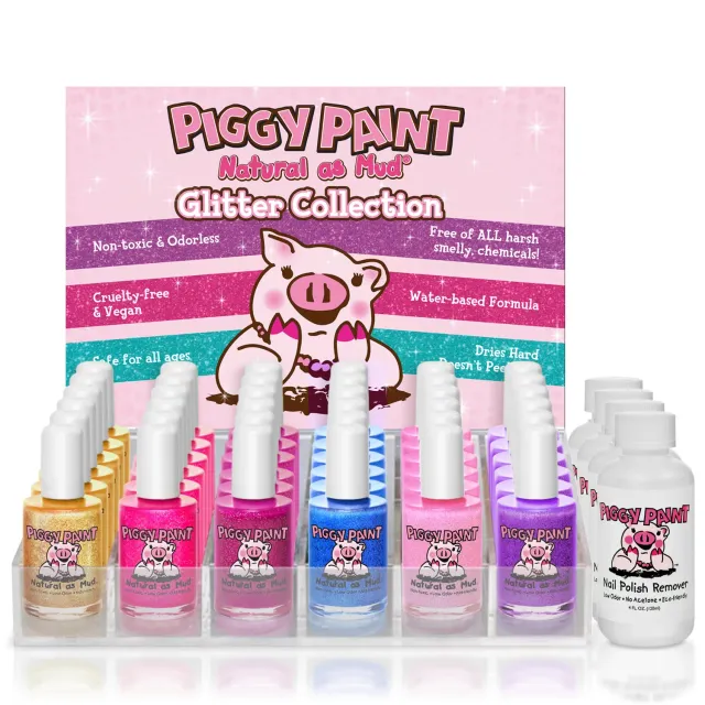 Piggy Paint All Glitter Display engrosdisplay 36 neglelakker