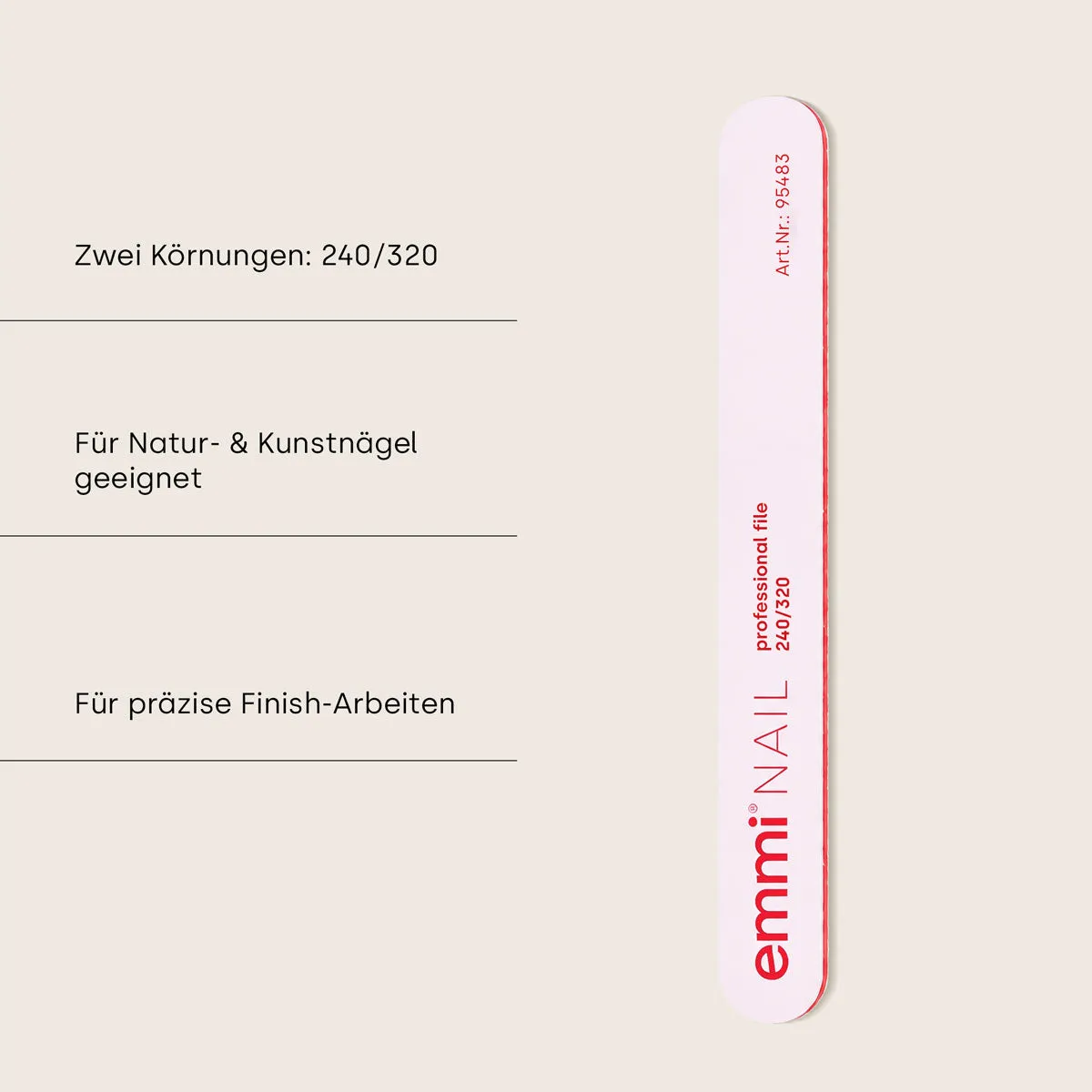 Emmi-Nail Profi-Feile 240/320 neglefil 50 stk fin