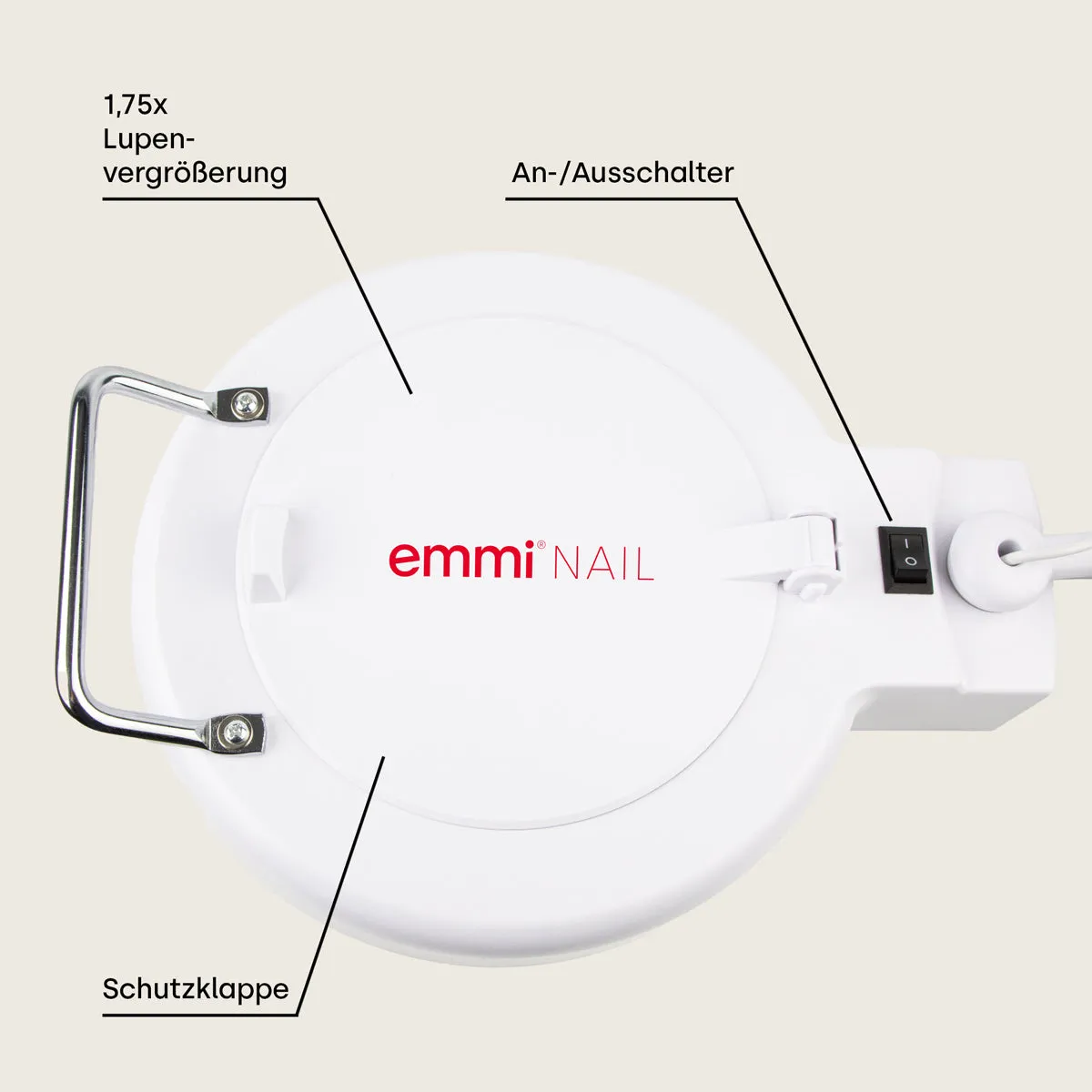 Emmi-Nail LED Lupenleuchte lupelampe 3 dioptrier