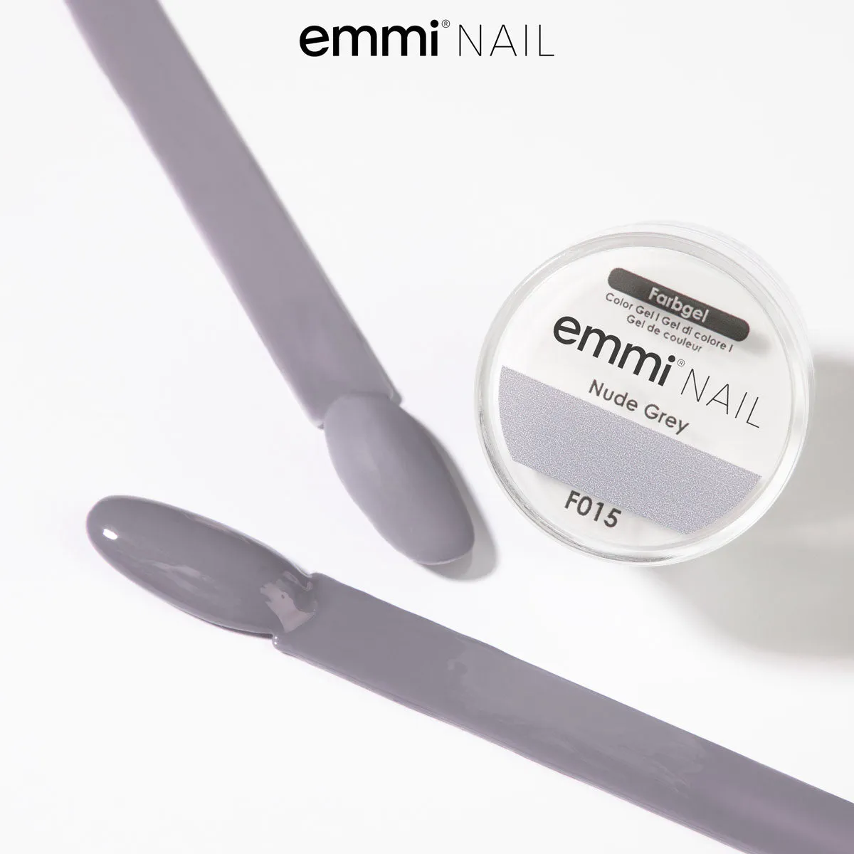 Emmi-Nail Farbgel Nude Grey F015 farvegel 5ml mørkegrå