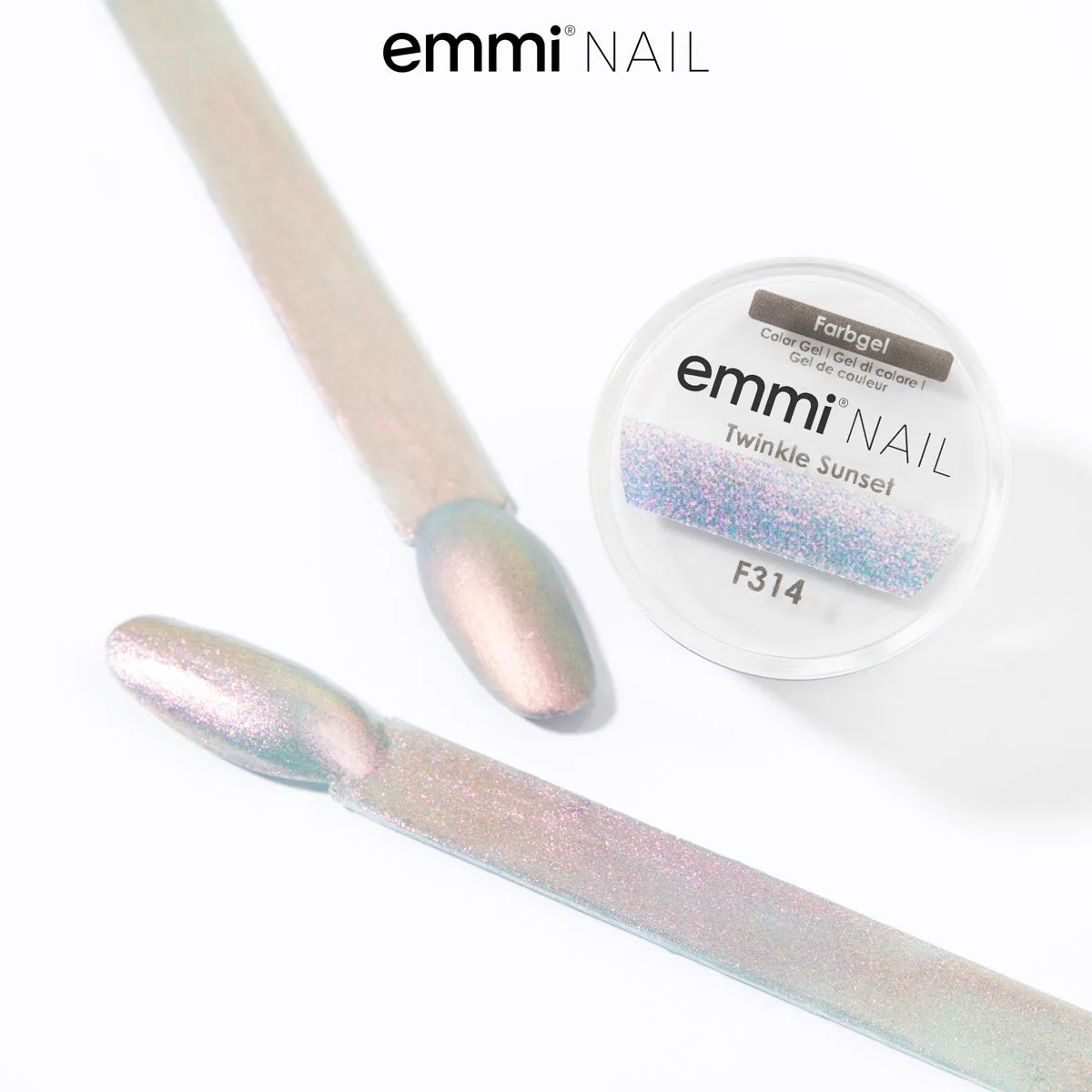Emmi-Nail Twinkle Sunset F314 farvegel 5 ml metallic