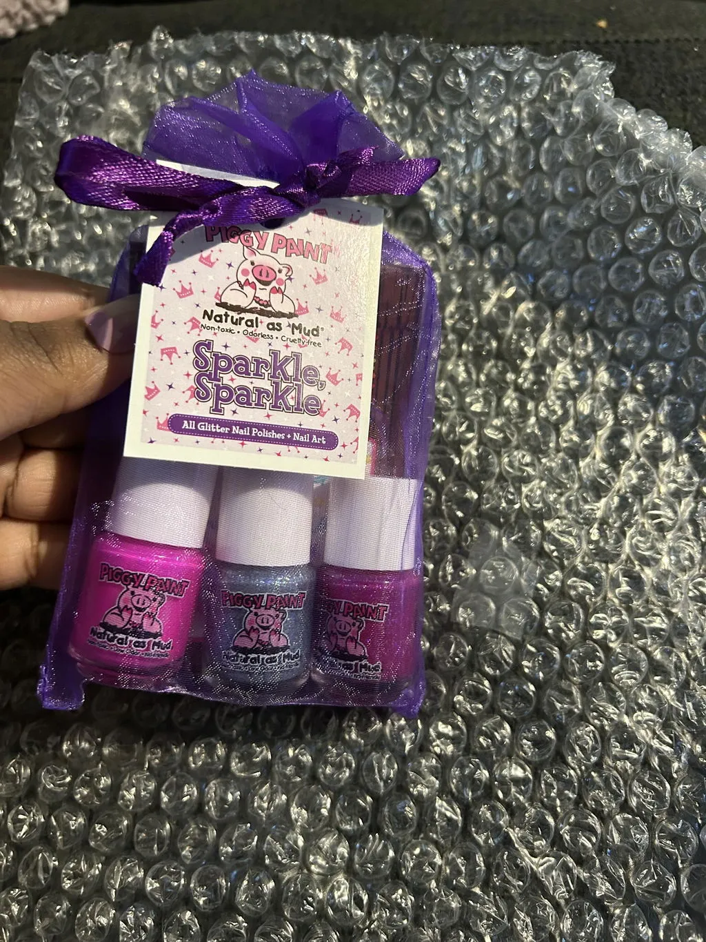 Piggy Paint Sparkle, Sparkle børneneglelak 3-pak glitter