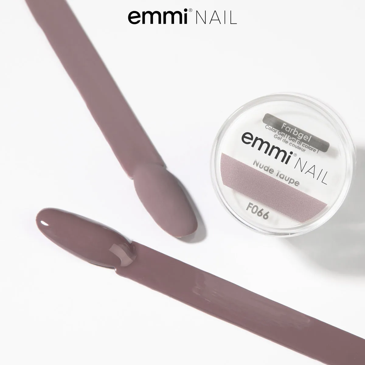 Emmi-Nail Farbgel Nude Taupe F066 farvegel 5 ml brun