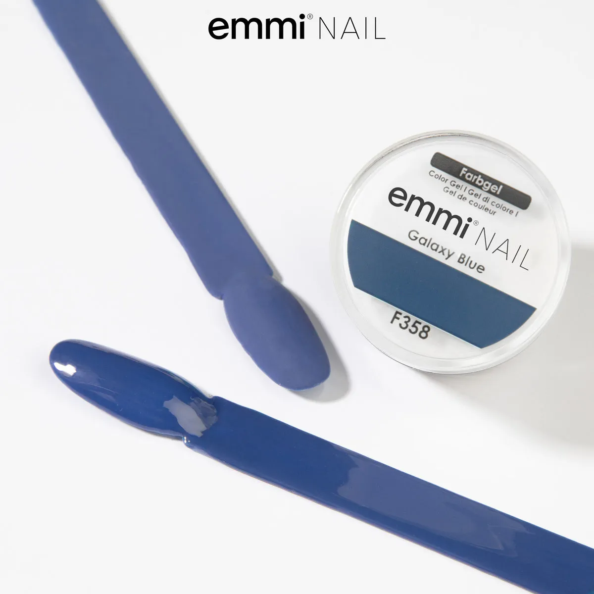 Emmi-Nail Galaxy Blue F358 farvegel 5ml mørkeblå