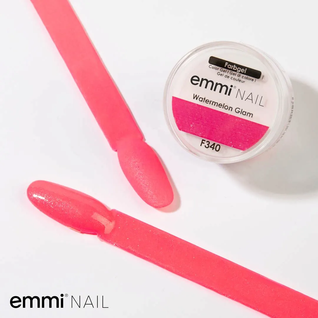 Emmi-Nail Watermelon Glam F340 farvegel 5 ml neonpink
