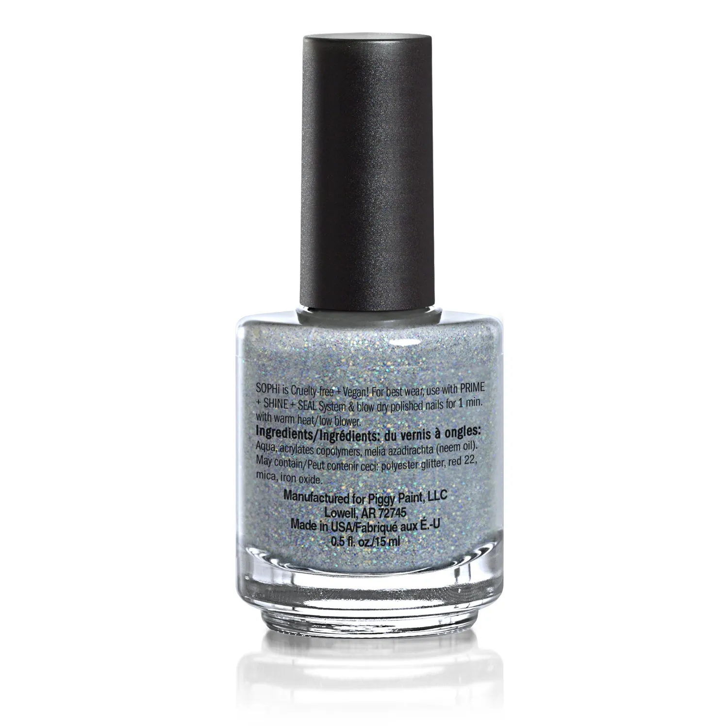 Piggy Paint SOPHi Winking of You neglelak sølvglitter 15 ml vandbaseret