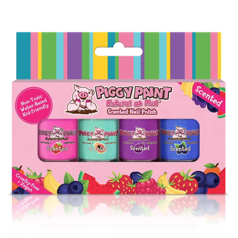 Piggy Paint Scented Fruit Fairy neglelak 4-pak frugtduft