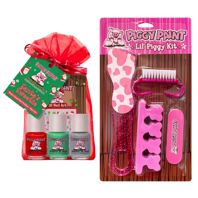 Piggy Paint Holiday Mani Starter Set neglesæt 3 lakker + pedi