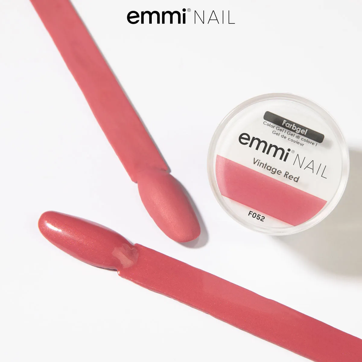 Emmi-Nail Vintage Red F052 farvegel 5ml vegansk