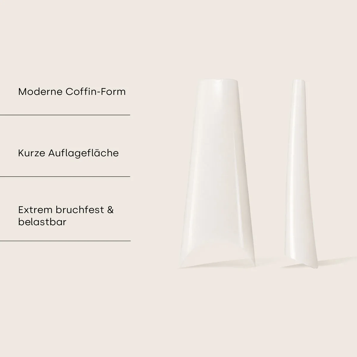 Emmi-Nail Coffin negletips 100 stk ballerina