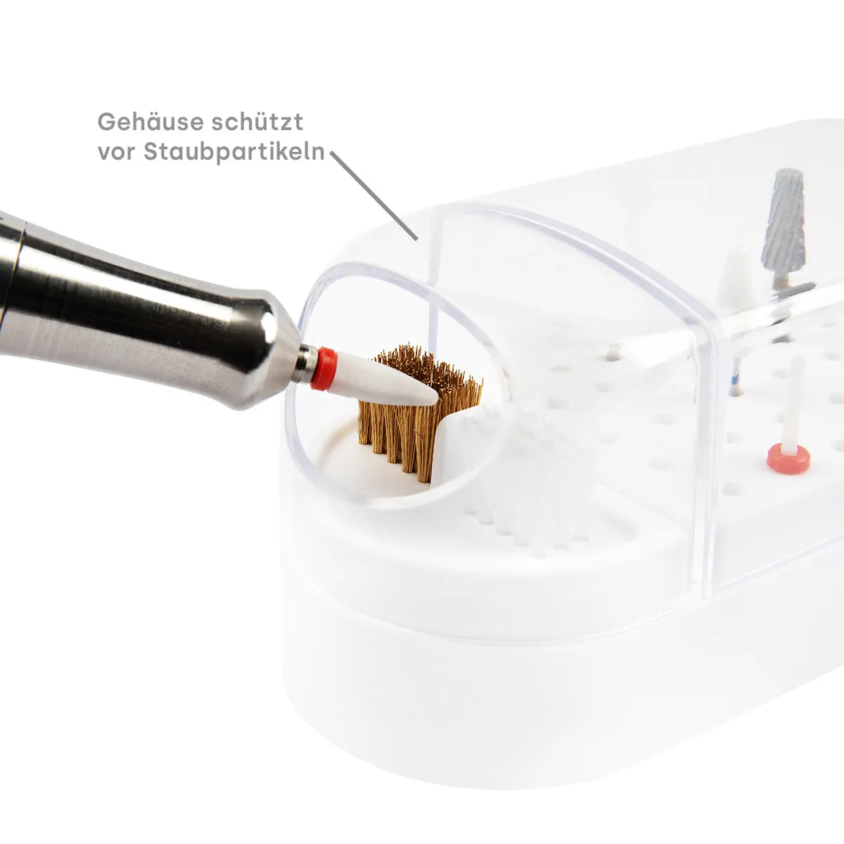 Emmi-Nail Bitholder opbevaringsboks 30 huller akryl