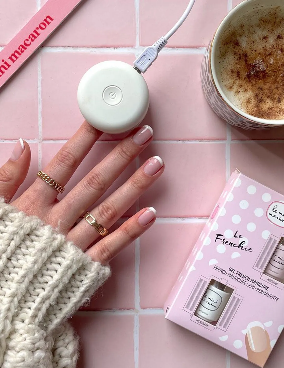 Le Mini Macaron Le Frenchie fransk manicure sæt