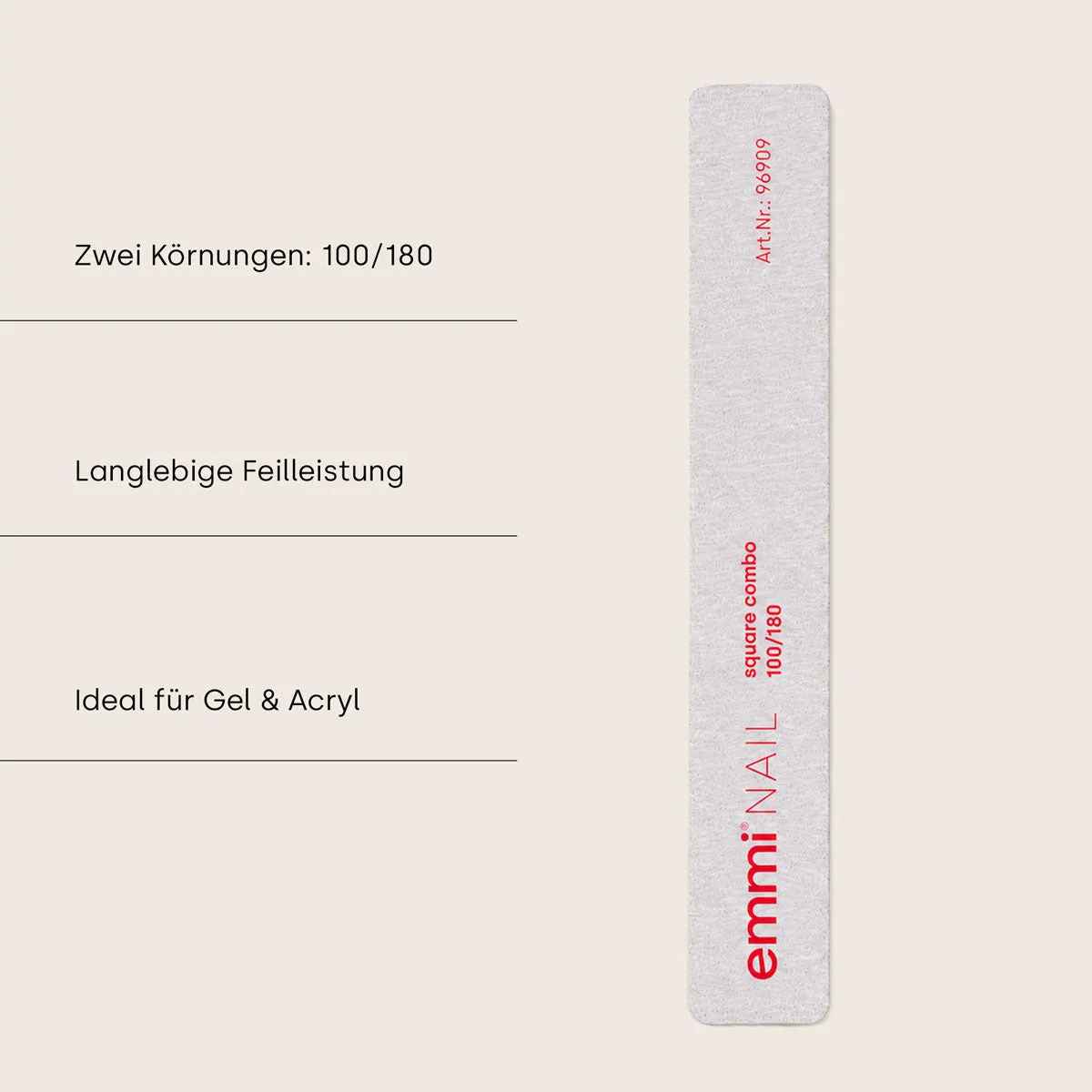 Emmi-Nail Long Life neglefil 100/180 rektangulær
