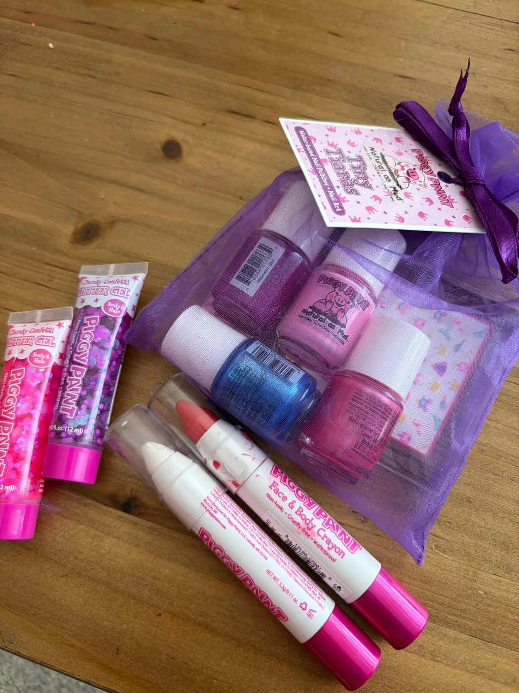 Piggy Paint Pink & Purple Party ansigtsfarve 3-pak vandfast