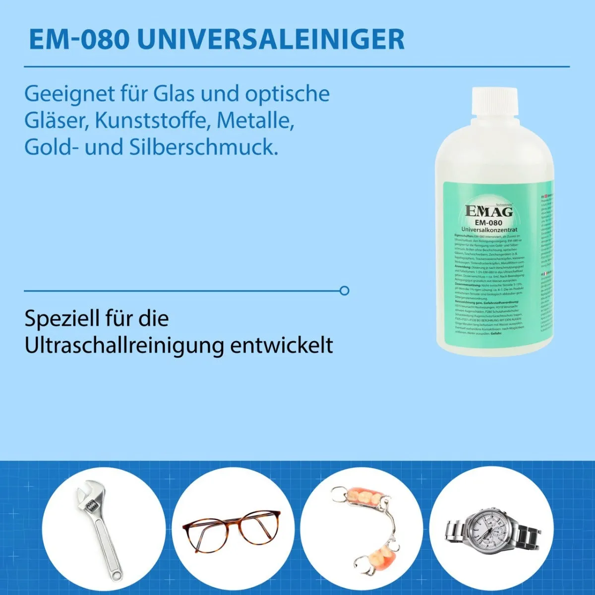 Emmi-Nail Universalreiniger EM-080 universalrens til ultralyd 500 ml